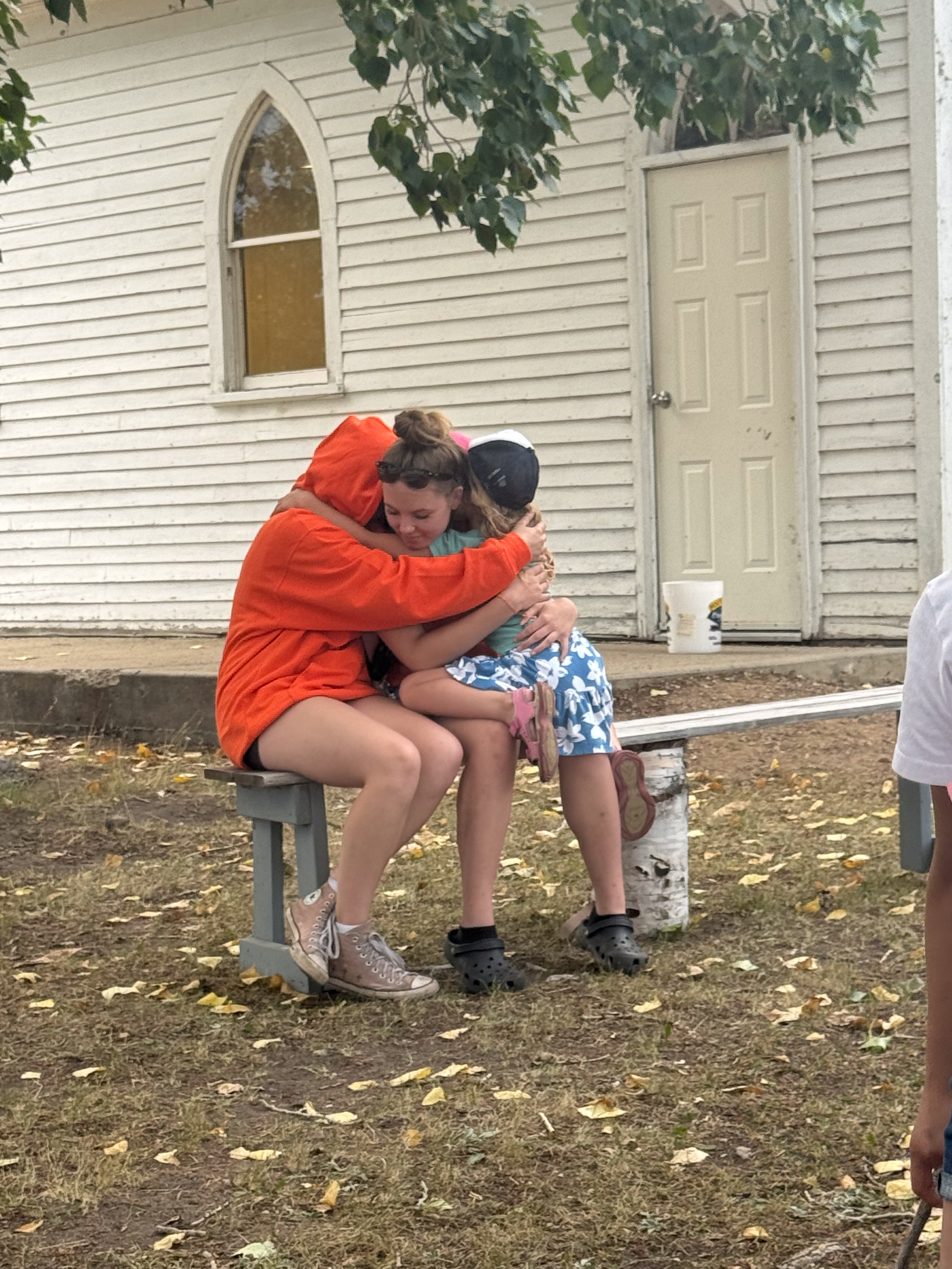 Staff and Campers hugging