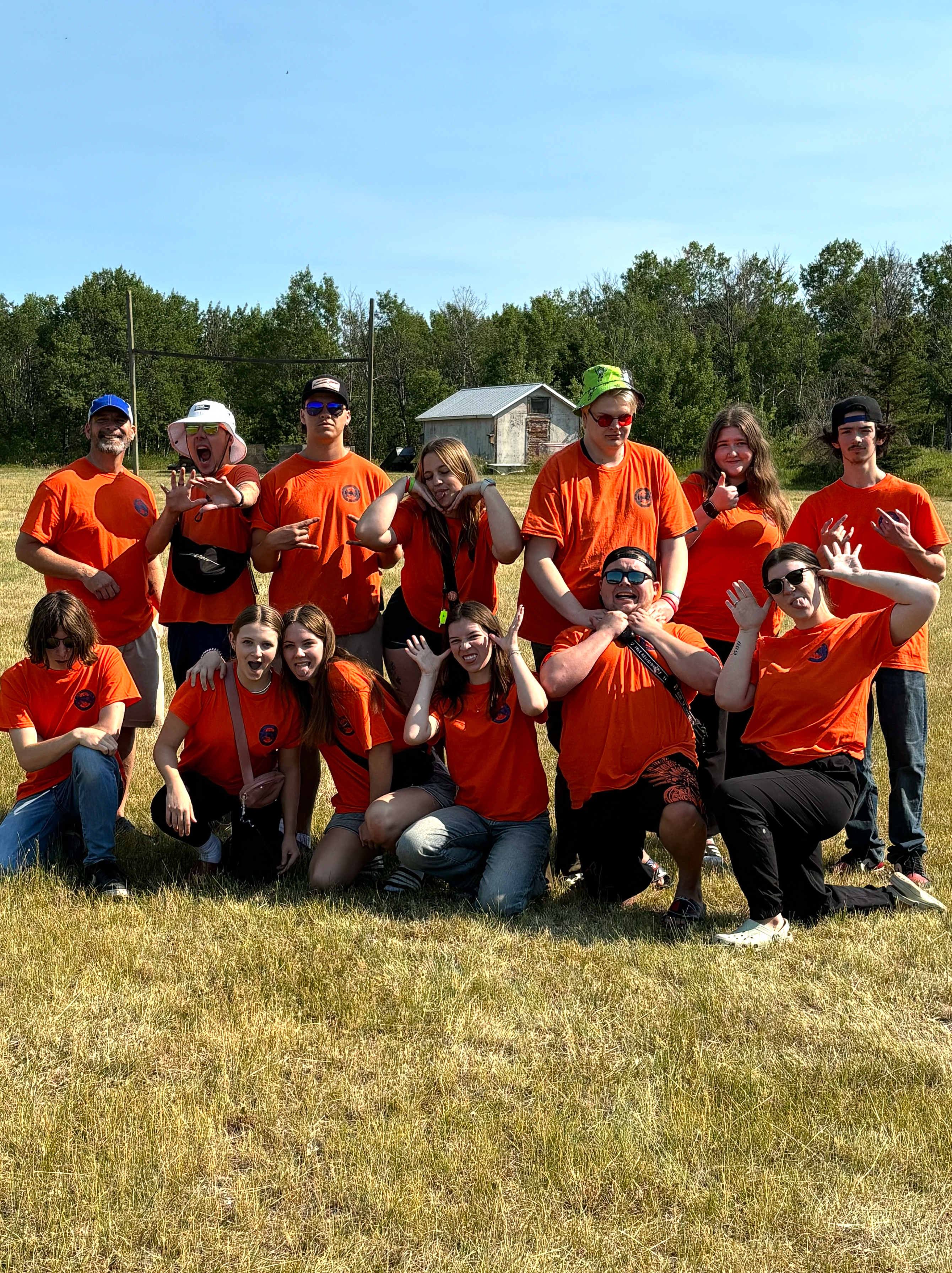 happy staff team