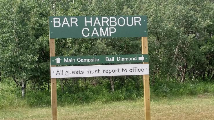 Camp signpost