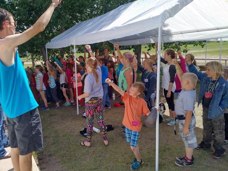 group of dancing children